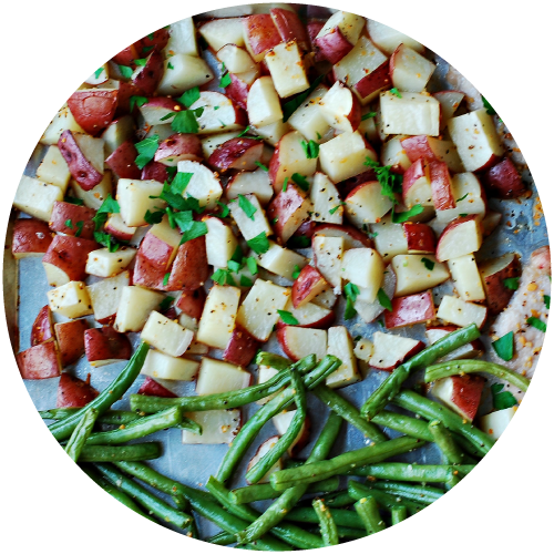 potatoes and green beans